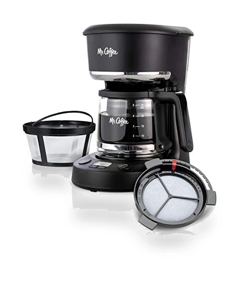 Programmable Coffee Maker, 5 Cups with Auto Pause, Glass Carafe, Compact Design — Coffee Makers, Mr. Coffee