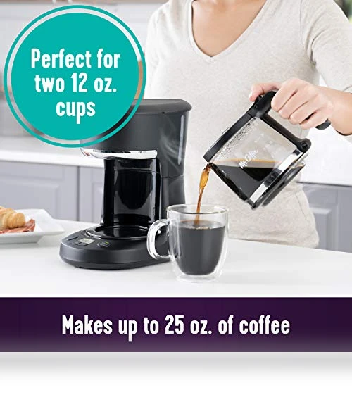 Programmable Coffee Maker, 5 Cups with Auto Pause, Glass Carafe, Compact Design — Coffee Makers, Mr. Coffee