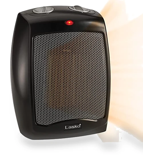 Ceramic Adjustable Thermostat Tabletop or Under-Desk Heater — Portable Heating Solutions, Lasko