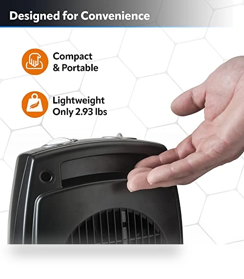 Ceramic Adjustable Thermostat Tabletop or Under-Desk Heater — Portable Heating Solutions, Lasko