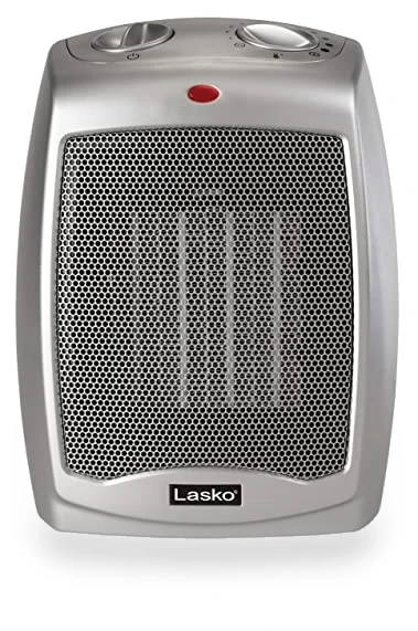 Desktop Electric Ceramic Space Heater with Adjustable Thermostat — Portable Heating Solutions, Lasko