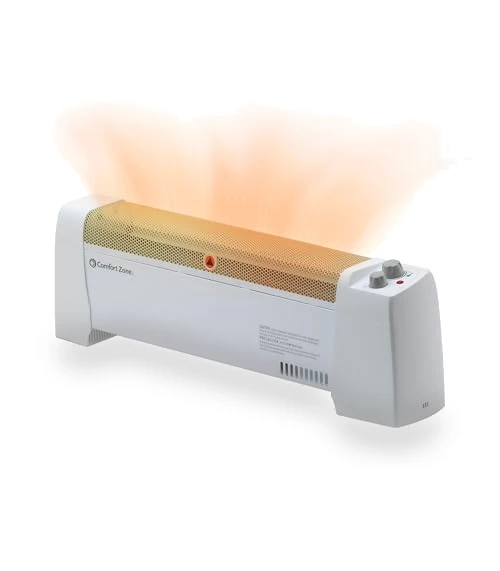 Electric Baseboard Space Heater with Adjustable Thermostat — Heater Spare Components, Comfort Zone