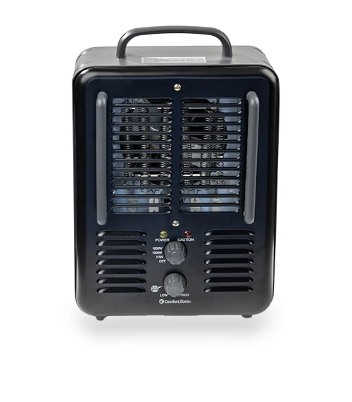 Electric Portable Space Heater with Adjustable Thermostat — Portable Heating Solutions, Comfort Zone