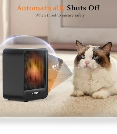Small Electric Space Heater, 500 Watts High Output with 2 Speeds, Mini Personal Heater for Indoor Use — Portable Heating Solutions