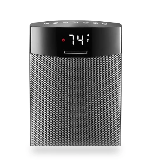 Ceramic Tower Heater with Remote, Digital Display, and Timer — Portable Heating Solutions, Lasko