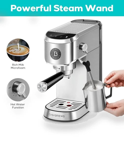 20 Bar Espresso Machine with Milk Frother — Coffee & Espresso Combos, CASABREWS