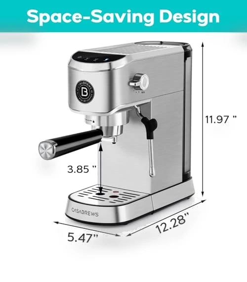20 Bar Espresso Machine with Milk Frother — Coffee & Espresso Combos, CASABREWS