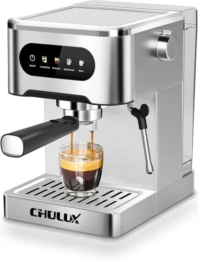 Hot & Cool Espresso Machine with Touch Panel, 20 Bar Italian Pump — Coffee & Espresso Combos, CHULUX