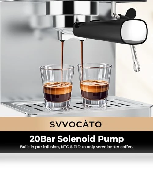 Hot & Cool Espresso Machine with Touch Panel, 20 Bar Italian Pump — Coffee & Espresso Combos, CHULUX