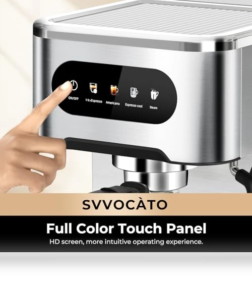 Hot & Cool Espresso Machine with Touch Panel, 20 Bar Italian Pump — Coffee & Espresso Combos, CHULUX