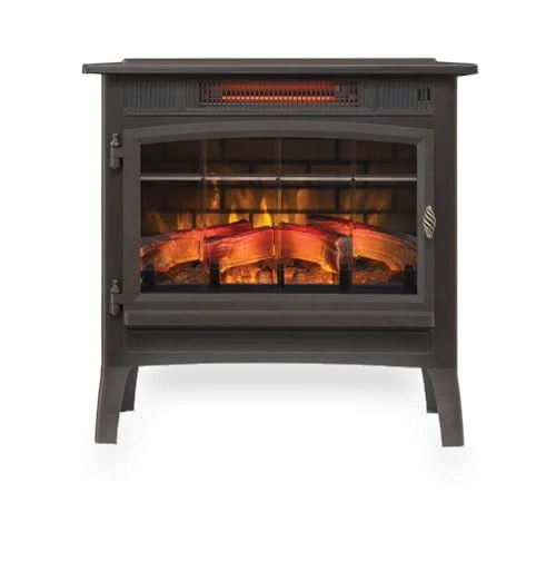 Freestanding Electric Fireplace Stove Heater with 3D Flame Effect — Electric Heating Solutions, Duraflame