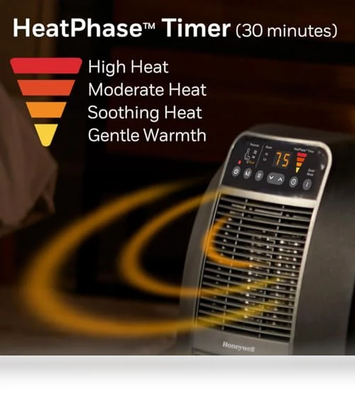 Ceramic Space Heater with Digital Controls and Programmable Thermostat — Portable Heating Solutions, Honeywell