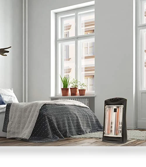 Infrared Radiant Quartz Tower Heater, 1500W Space Heater with Adjustable Thermostat — Portable Heating Solutions, BLACK+DECKER