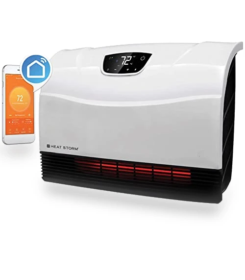 Wi-Fi Infrared Wall Heater with Digital Thermostat — Portable Heating Solutions, Heat Storm