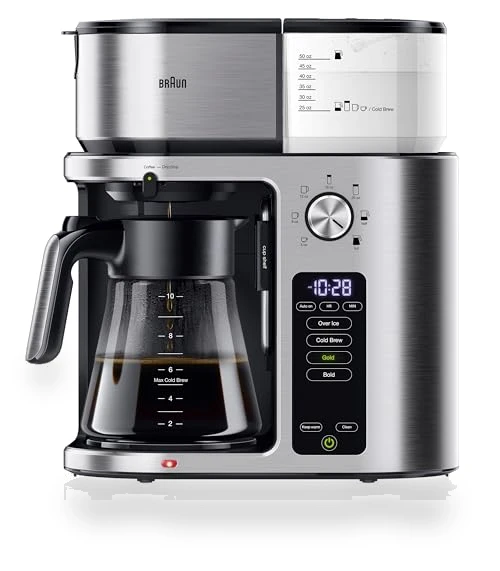 10-Cup Pod Free Drip Coffee Maker with Cold Brew — Coffee & Espresso Combos, Braun