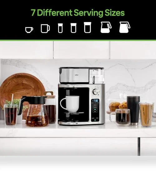 10-Cup Pod Free Drip Coffee Maker with Cold Brew — Coffee & Espresso Combos, Braun
