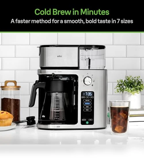 10-Cup Pod Free Drip Coffee Maker with Cold Brew — Coffee & Espresso Combos, Braun