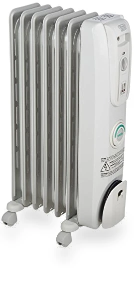 Oil filled Radiator Heater, 1500W Electric Space Heater — Portable Heating Solutions, De'Longhi
