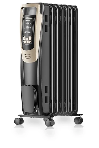Oil Filled Radiator Heater with Remote and Thermostat, 5 Temperature Settings — Portable Heating Solutions, PELONIS