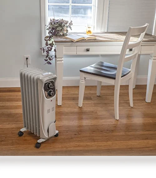 Oil-Filled Radiator Space Heater with Adjustable Thermostat — Portable Heating Solutions, Comfort Zone