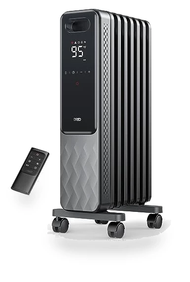 Oil Filled Radiator Heater with Remote Control, 1500W — Home Climate Control, Dreo