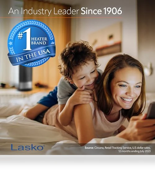 Oscillating Ceramic Tower Space Heater with Timer and Overheat Protection — Portable Heating Solutions, Lasko