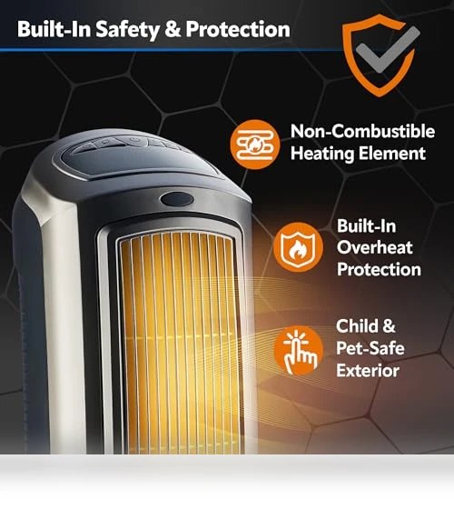 Digital Ceramic Tower Heater with Remote Control — Air Moisturizers, Lasko
