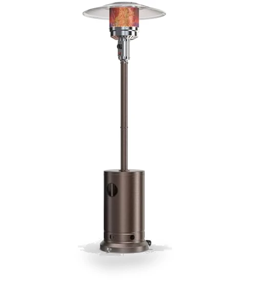 48,000 BTU Propane Patio Heater with Wheels and Round Table — Heater Covers, OLIXIS