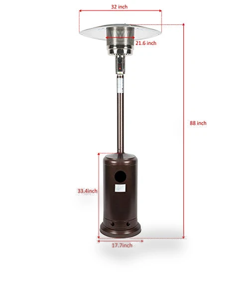 Outdoor Propane Patio Heater with Umbrella Dome 48,000 BTU — Patio Heaters, MIXBIRLY