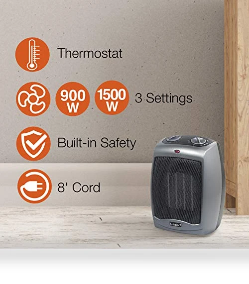 Portable Indoor Electric Ceramic Space Heater with Thermostat — Portable Heating Solutions, Lasko