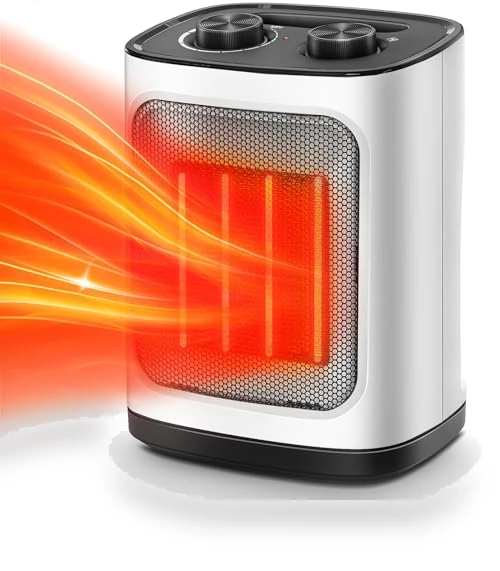 Portable Electric Space Heater with Thermostat, 1500W — Portable Heating Solutions, Kismile
