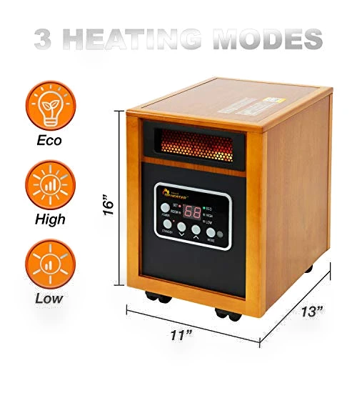 Portable Space Heater with Remote Control, 1500-Watt — Heater Spare Components, Dr Infrared Heater