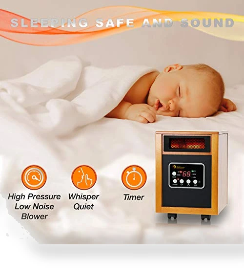 Portable Space Heater with Remote Control, 1500-Watt — Heater Spare Components, Dr Infrared Heater