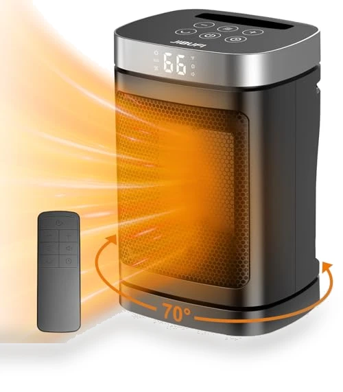Portable Space Heater with Remote Control - 1500W PTC Electric Heater for Indoor Use — Portable Heating Solutions, JIBUFI