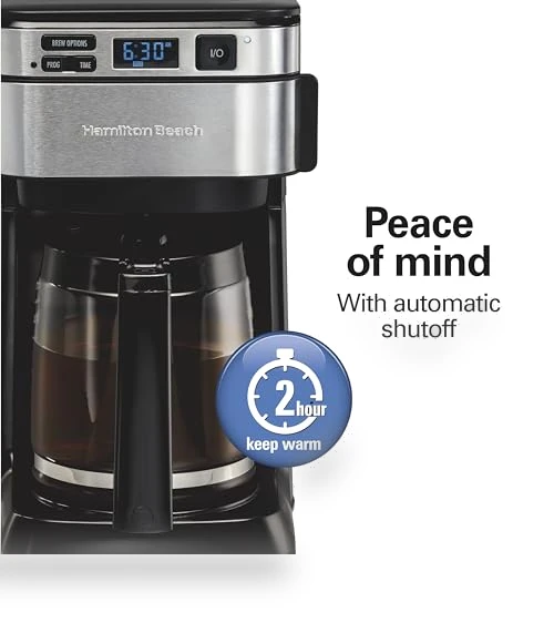 Programmable Drip Coffee Maker, 12 Cups, Front Access Easy Fill — Coffee Makers, Hamilton Beach