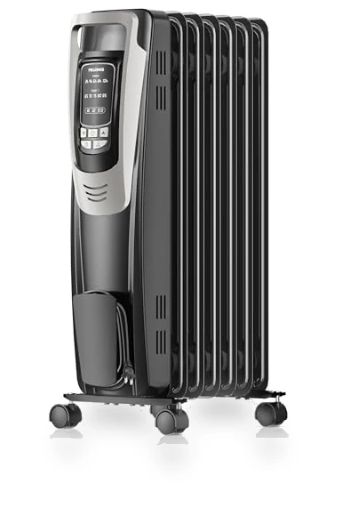 Radiator Heater for Indoor Use with Remote, Thermostat & LED Display — Portable Heating Solutions, PELONIS