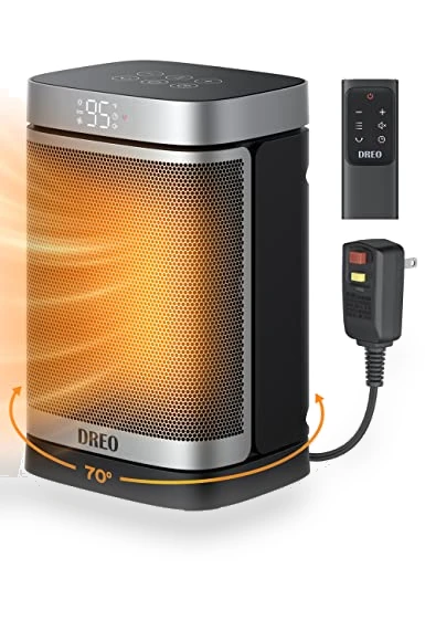 Portable PTC Ceramic Space Heater with Digital Thermostat — Heater Spare Components, Dreo