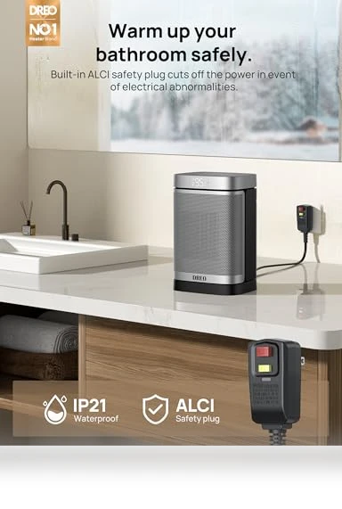 Portable PTC Ceramic Space Heater with Digital Thermostat — Heater Spare Components, Dreo