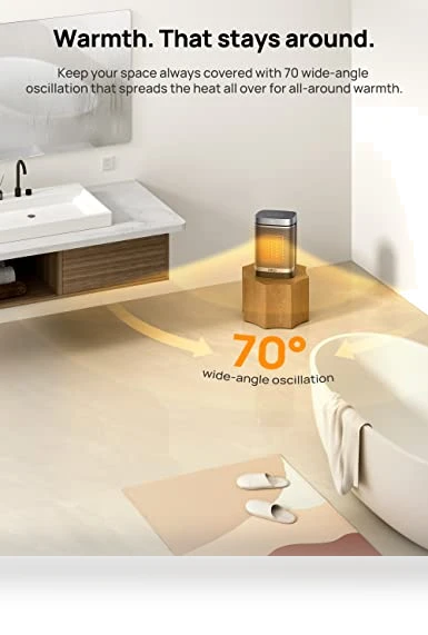 Portable PTC Ceramic Space Heater with Digital Thermostat — Heater Spare Components, Dreo