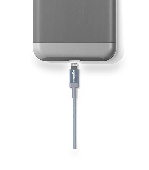 Durable 2-Pack USB-A to Lightning Charger Cable, Nylon Braided, MFi Certified — Lightning, Amazon Basics