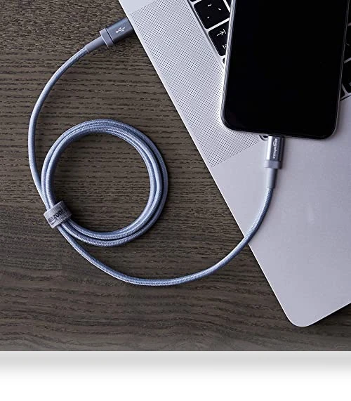 MFi Certified Fast Charging USB-C to Lightning Nylon Braided Charger Cable — Lightning, Amazon Basics