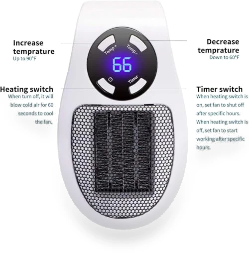 Portable Electric Space Heater with Adjustable Thermostat — Portable Heating Solutions, Brightown