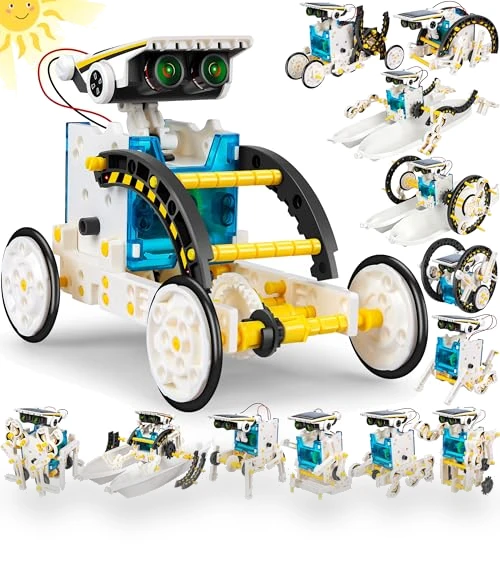13-in-1 Solar Power Robots Creation Toy, Educational DIY Robotics Kit — Solar Power, Bottleboom