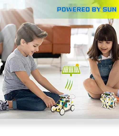 13-in-1 Solar Power Robots Creation Toy, Educational DIY Robotics Kit — Solar Power, Bottleboom