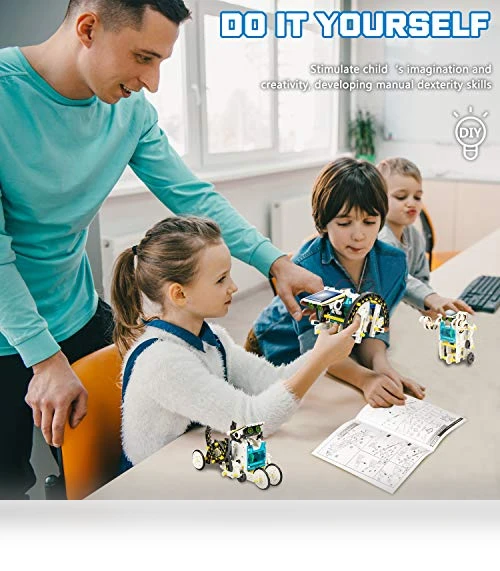 13-in-1 Solar Power Robots Creation Toy, Educational DIY Robotics Kit — Solar Power, Bottleboom