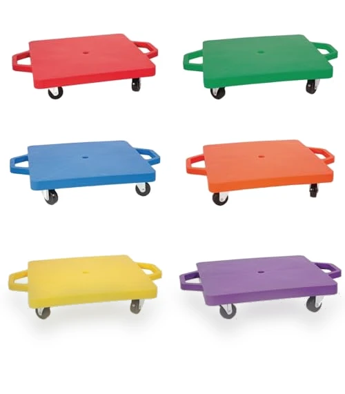16" Scooters Set of 6 with Non-Marring Casters for PE Class — Electric Vehicles, S&S Worldwide