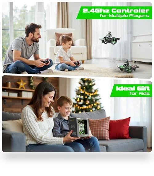Mini Nano Indoor RC Quadcopter Toy with Jumping Car Mode — Flying Toys