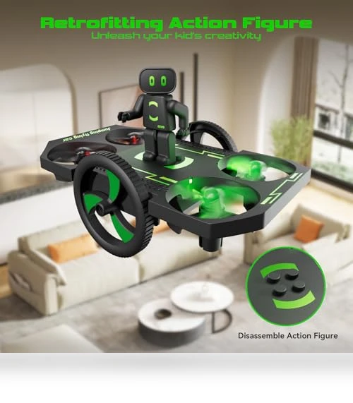 Mini Nano Indoor RC Quadcopter Toy with Jumping Car Mode — Flying Toys