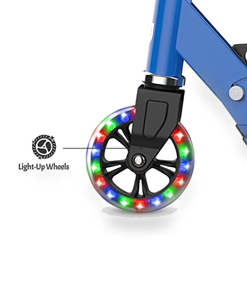 Light-Up Kick Scooter with Adjustable Handlebar and Rear Brake — Push Scooters, Jetson