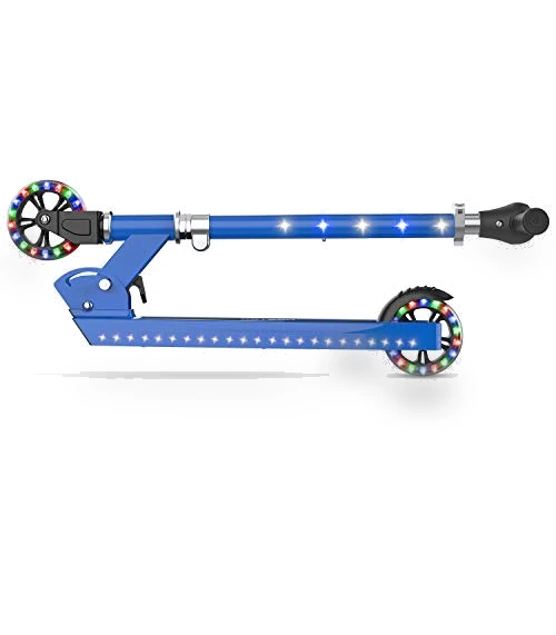 Light-Up Kick Scooter with Adjustable Handlebar and Rear Brake — Push Scooters, Jetson